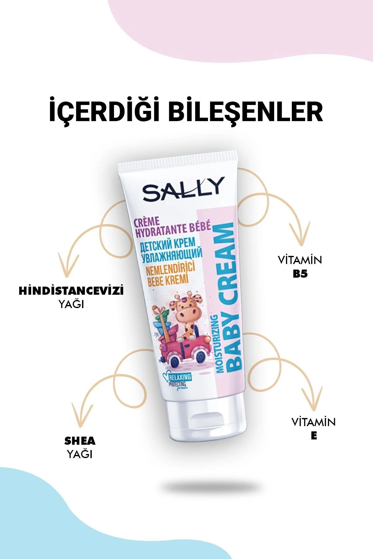 Rahatlatıcı & Nemlendirici Bebek Kremi 75 ml – Vitamin E ile Cilt Bakımı