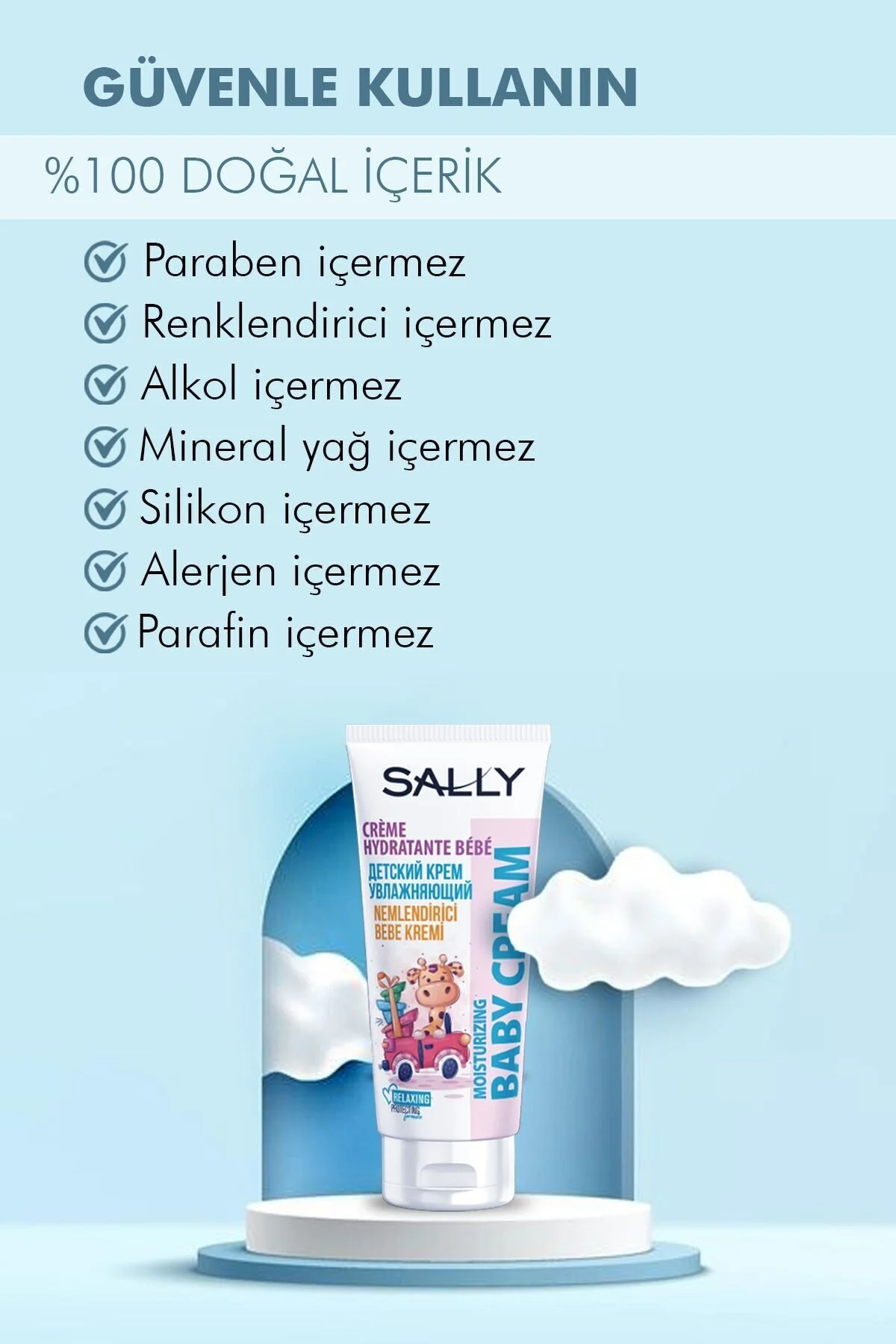 Rahatlatıcı & Nemlendirici Bebek Kremi 75 ml – Vitamin E ile Cilt Bakımı