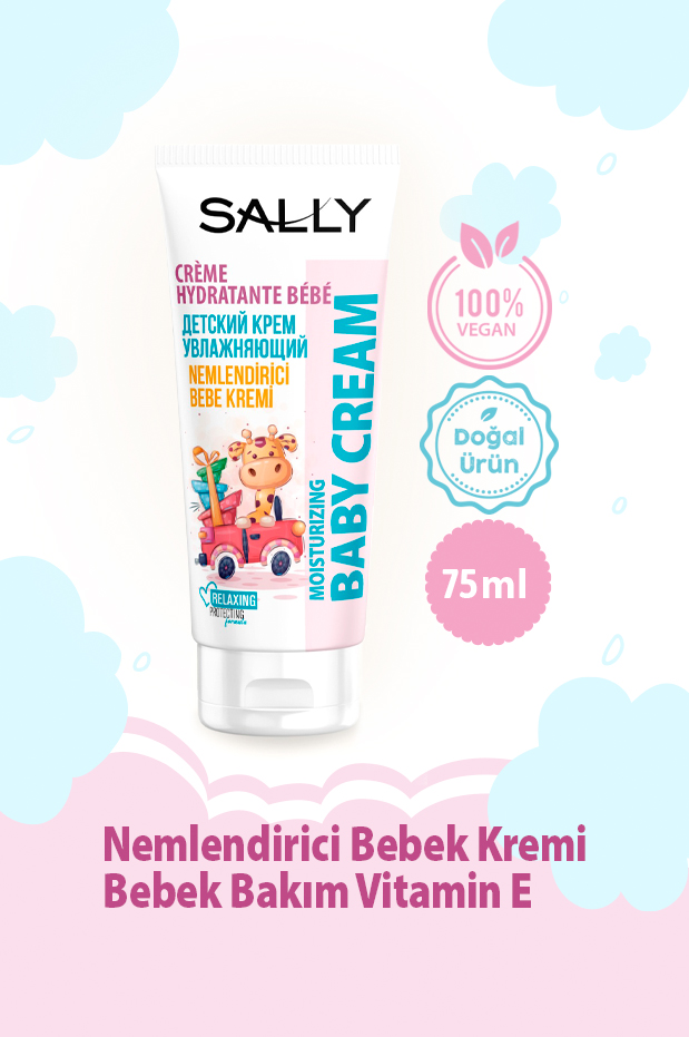 Rahatlatıcı & Nemlendirici Bebek Kremi 75 ml – Vitamin E ile Cilt Bakımı