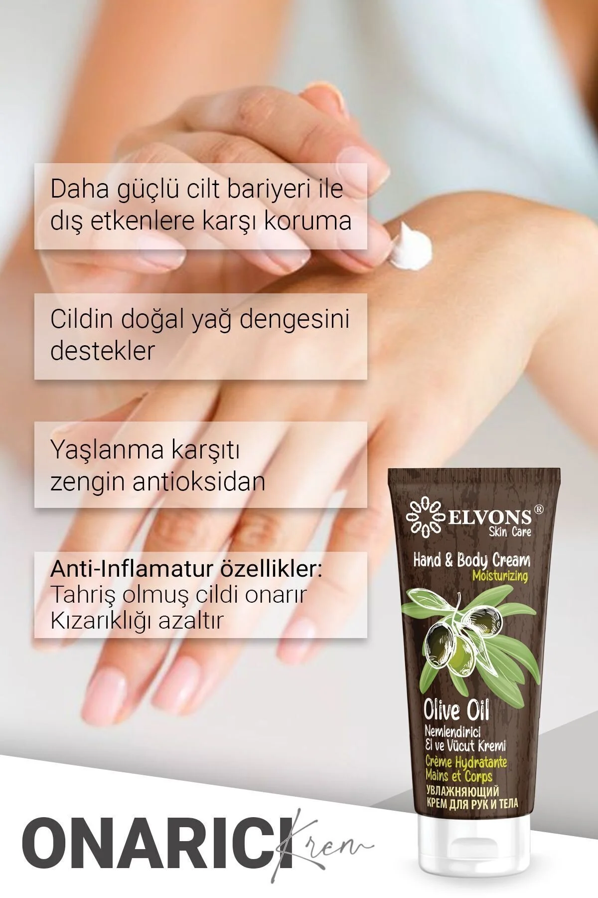 El Ve Vücut Kremi-Zeytinyağı Özlü Tüp