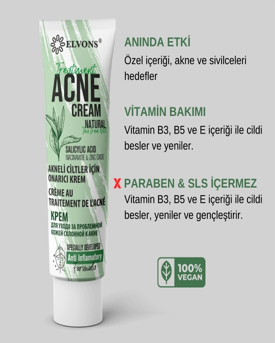 Sivilce Ve Akne Karşıtı Yüz Kremi