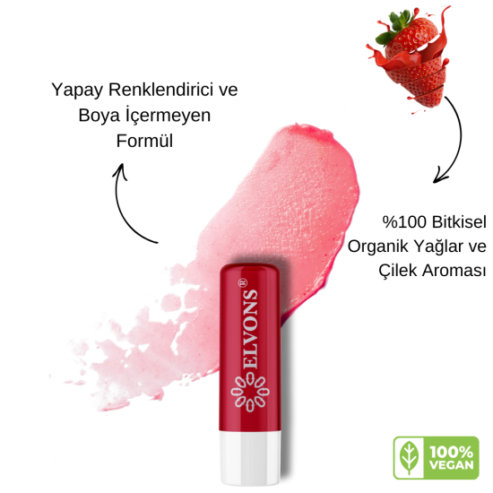 Lip Balm Çilek Extract - Görsel 2